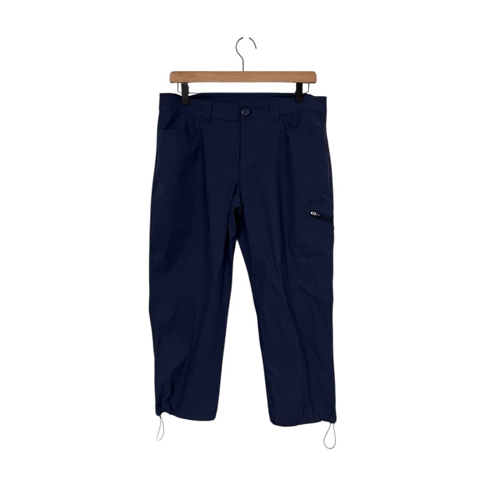 Eddie Bauer Womens Crop Nylon Blend Pants Navy Blue Size 10 Outdoor Hiking